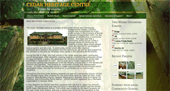 Desktop Screenshot of cedarheritagecentre.org